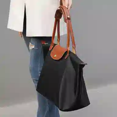 兰宝梵 适用珑骧长柄肩带改造 减压肩垫 珑骧托特包大号中号小号通用  防滑肩托 实用内胆 超纤 包周边 女款 干邑色