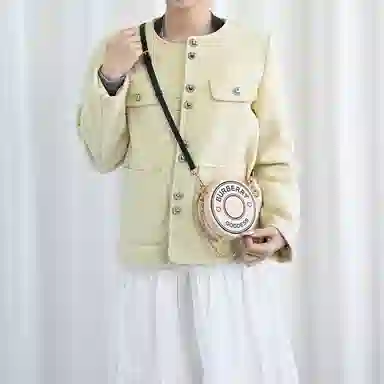 Lanbofan Burberry Portable Makeup Bag Strap Replacement Brown Black