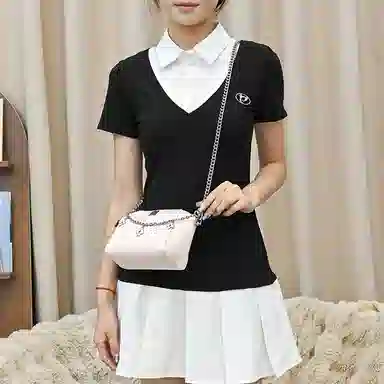 兰宝梵 适用 纪梵希 裸色化妆包 便携收纳整理 肩带改造 超纤 金属 包肩带 女款 粉色