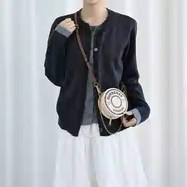 Lanbofan Burberry Portable Makeup Bag Strap Replacement Brown Black