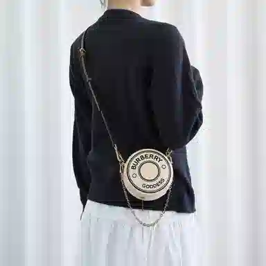 Lanbofan Burberry Portable Makeup Bag Strap Replacement Brown Black