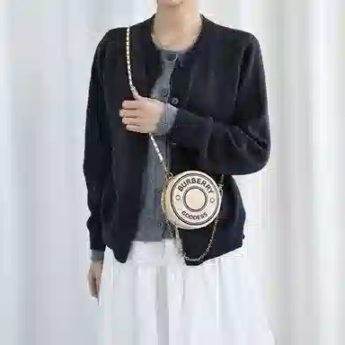 Lanbofan Burberry Portable Makeup Bag Strap Replacement Brown Black