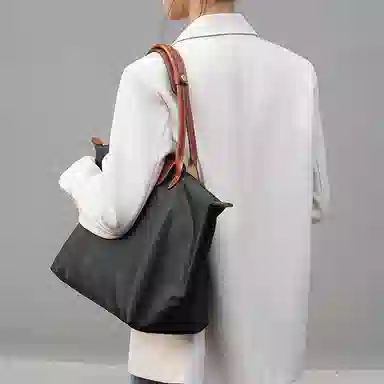 兰宝梵 适用珑骧长柄肩带改造 减压肩垫 珑骧托特包大号中号小号通用  防滑肩托 实用内胆 超纤 包周边 女款 干邑色