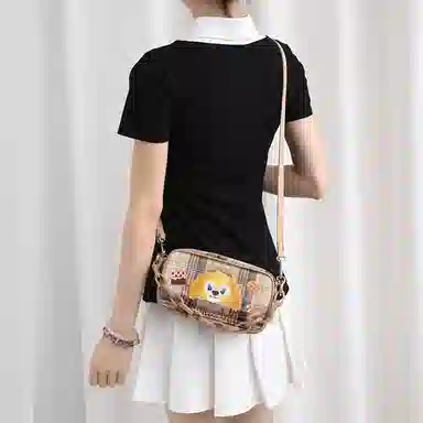 兰宝梵 适用迪士尼文具包课堂系列文具包便捷收纳包 金属拼帆布 包肩带 男女同款情侣款 多色