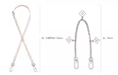 兰宝梵 适用纪梵希 裸色化妆包 便携收纳 个性包肩带手提链 超纤 金属 包周边改造 女款 粉色