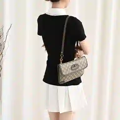 Gucci Neo Vintage Tiger Head Waist Bag Strap Brown