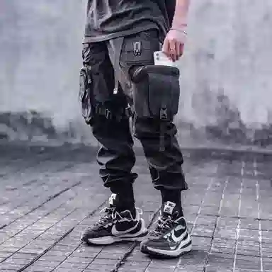VIP Paratrooper Cargo Pants Black