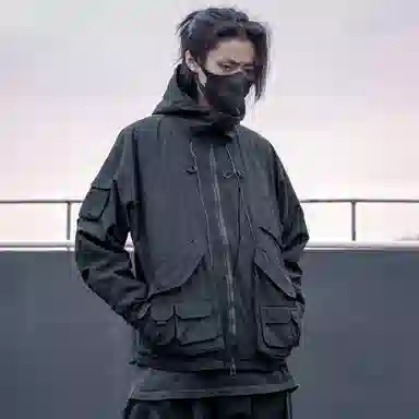 VIP Flight Hoodie Cargo Jacket Black