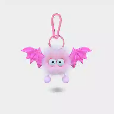 一点潮玩 奶凶小恶魔 蝙蝠钥匙扣 书包挂饰  玩偶 毛绒挂件