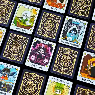 一点潮玩 九鱼酱塔罗牌 卡通动漫喵款 创意 可爱 治愈 桌游