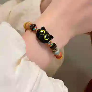 一点潮玩 喵星人挂链呆萌复古猫咪 可调节  挂绳/手绳