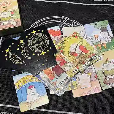 一点潮玩 九鱼酱塔罗牌 卡通动漫喵款 创意 可爱 治愈 桌游