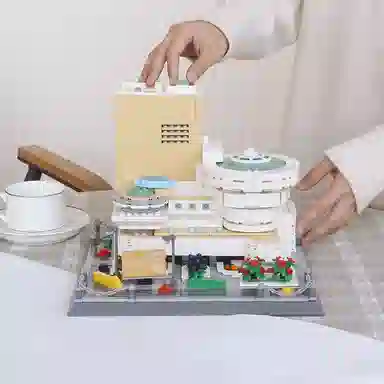 万格 建筑系列 美国纽约古根海姆博物馆 积木