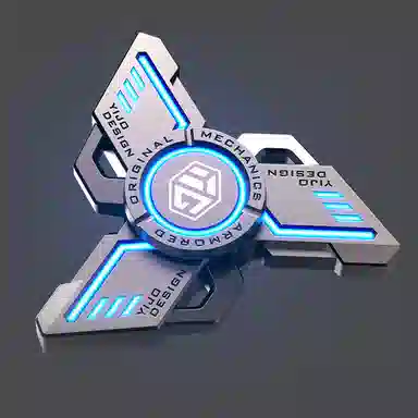 一点潮玩 发光指尖陀螺 夜光手指无限全金属 多功能 减压耍酷 玩具