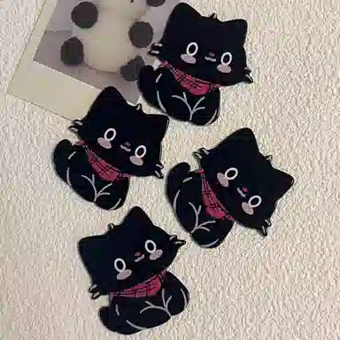 一点潮玩 可爱百搭围巾小猫 钥匙扣背包包配饰  谷圈挂件