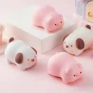 一点潮玩 小猪小狗捏捏乐 面粉慢回弹 玩具