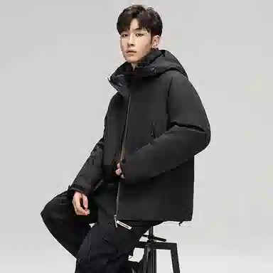 鸭鸭 薄款鹅绒三合一简约韩版休闲短款连帽冬装外套户外运动防风防水保暖冲锋羽绒服 男女同款