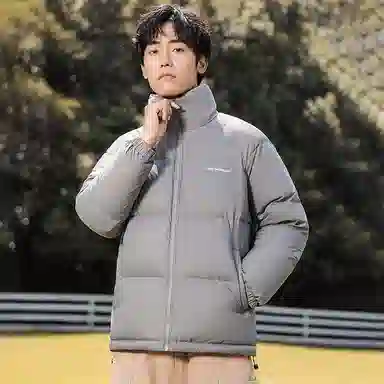 鸭鸭 暖绒系列 青少年基础百搭短款立领户外加厚保暖羽绒服 男款