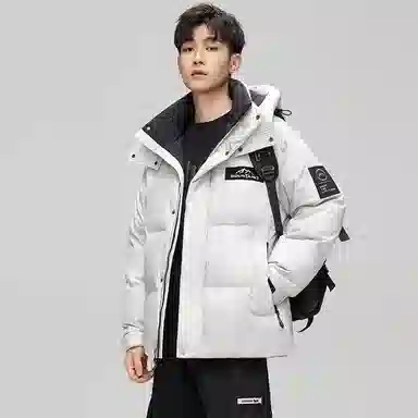 鸭鸭 极寒系列 时尚韩版潮流短款连帽山系户外运动加厚保暖面包羽绒服 男女同款