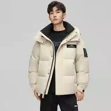鸭鸭 极寒系列 时尚韩版潮流短款连帽山系户外运动加厚保暖面包羽绒服 男女同款