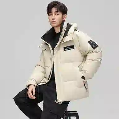鸭鸭 极寒系列 时尚韩版潮流短款连帽山系户外运动加厚保暖面包羽绒服 男女同款