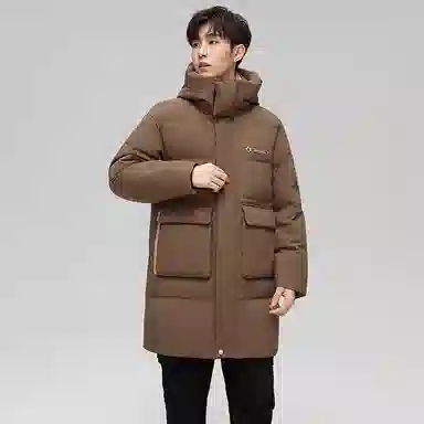 鸭鸭 极寒系列 时尚韩版休闲百搭拆卸连帽冬装外套户外 加厚防寒保暖中长款羽绒服 男女同款