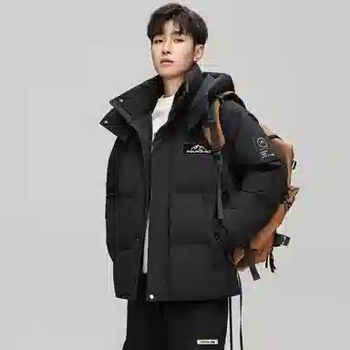鸭鸭 极寒系列 时尚韩版潮流短款连帽山系户外运动加厚保暖面包羽绒服 男女同款