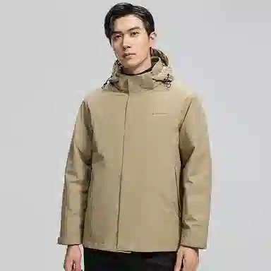 鸭鸭 可拆卸内胆石墨烯蓄热加厚羽绒服 男款