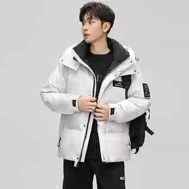 鸭鸭 极寒系列 时尚韩版潮流短款连帽山系户外运动加厚保暖面包羽绒服 男女同款
