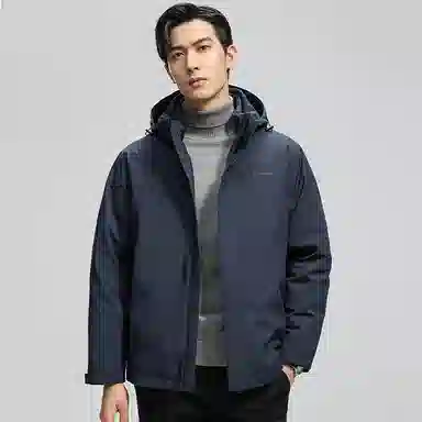 鸭鸭 可拆卸内胆石墨烯蓄热加厚羽绒服 男款