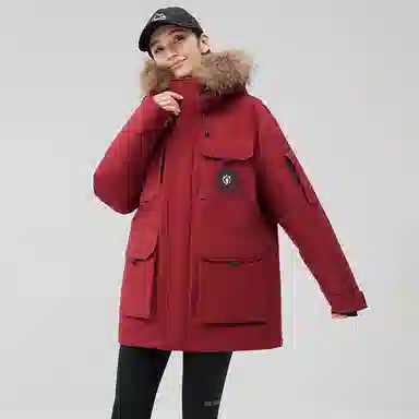 鸭鸭 蓝钻系列 中青年时尚韩版休闲百搭连帽宽松户外运动防寒保暖中长款羽绒服 男女同款