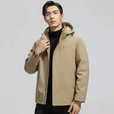 鸭鸭 可拆卸内胆石墨烯蓄热加厚羽绒服 男款