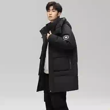 鸭鸭 极寒系列 时尚韩版休闲百搭拆卸连帽冬装外套户外 加厚防寒保暖中长款羽绒服 男女同款