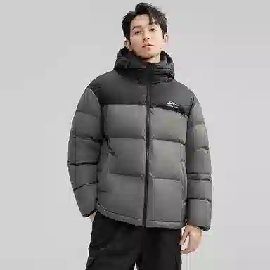 鸭鸭 户外极寒尚韩版休闲百搭拼色短款外套运动保暖可拆卸面包羽绒服 男女同款