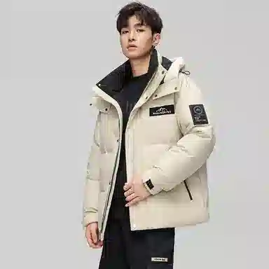 鸭鸭 极寒系列 时尚韩版潮流短款连帽山系户外运动加厚保暖面包羽绒服 男女同款