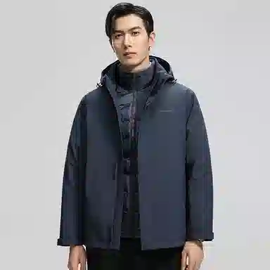 鸭鸭 可拆卸内胆石墨烯蓄热加厚羽绒服 男款
