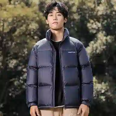 鸭鸭 暖绒系列 青少年基础百搭短款立领户外加厚保暖羽绒服 男款