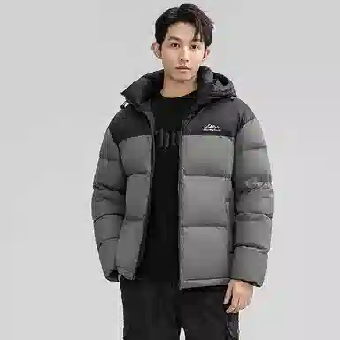 鸭鸭 户外极寒尚韩版休闲百搭拼色短款外套运动保暖可拆卸面包羽绒服 男女同款