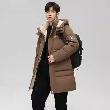 鸭鸭 极寒系列 时尚韩版休闲百搭拆卸连帽冬装外套户外 加厚防寒保暖中长款羽绒服 男女同款