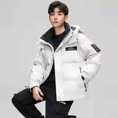 鸭鸭 极寒系列 时尚韩版潮流短款连帽山系户外运动加厚保暖面包羽绒服 男女同款