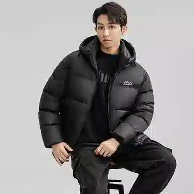 鸭鸭 户外极寒尚韩版休闲百搭拼色短款外套运动保暖可拆卸面包羽绒服 男女同款