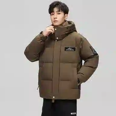 鸭鸭 极寒系列 时尚韩版潮流短款连帽山系户外运动加厚保暖面包羽绒服 男女同款
