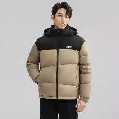 鸭鸭 户外极寒尚韩版休闲百搭拼色短款外套运动保暖可拆卸面包羽绒服 男女同款