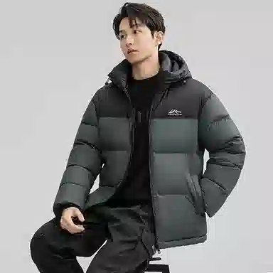 鸭鸭 户外极寒尚韩版休闲百搭拼色短款外套运动保暖可拆卸面包羽绒服 男女同款