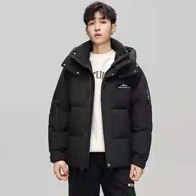 鸭鸭 极寒系列 时尚韩版潮流短款连帽山系户外运动加厚保暖面包羽绒服 男女同款