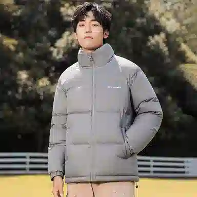 鸭鸭 暖绒系列 青少年基础百搭短款立领户外加厚保暖羽绒服 男款