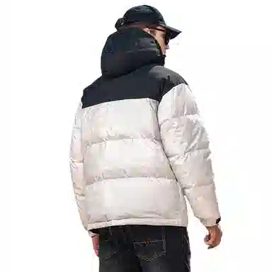 鸭鸭 极寒系列 美式时尚潮流百搭短款可拆卸帽户外运动厚款防风保暖休闲面包羽绒服 男款