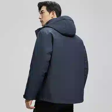 鸭鸭 可拆卸内胆石墨烯蓄热加厚羽绒服 男款