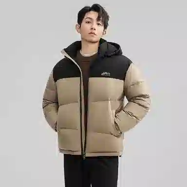 鸭鸭 户外极寒尚韩版休闲百搭拼色短款外套运动保暖可拆卸面包羽绒服 男女同款