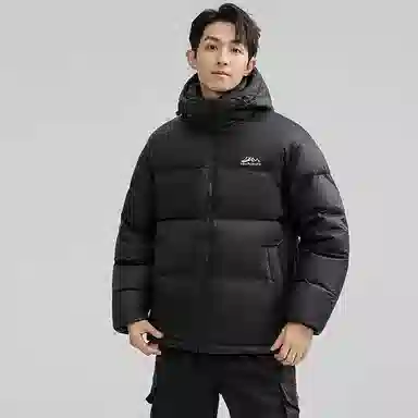 鸭鸭 户外极寒尚韩版休闲百搭拼色短款外套运动保暖可拆卸面包羽绒服 男女同款